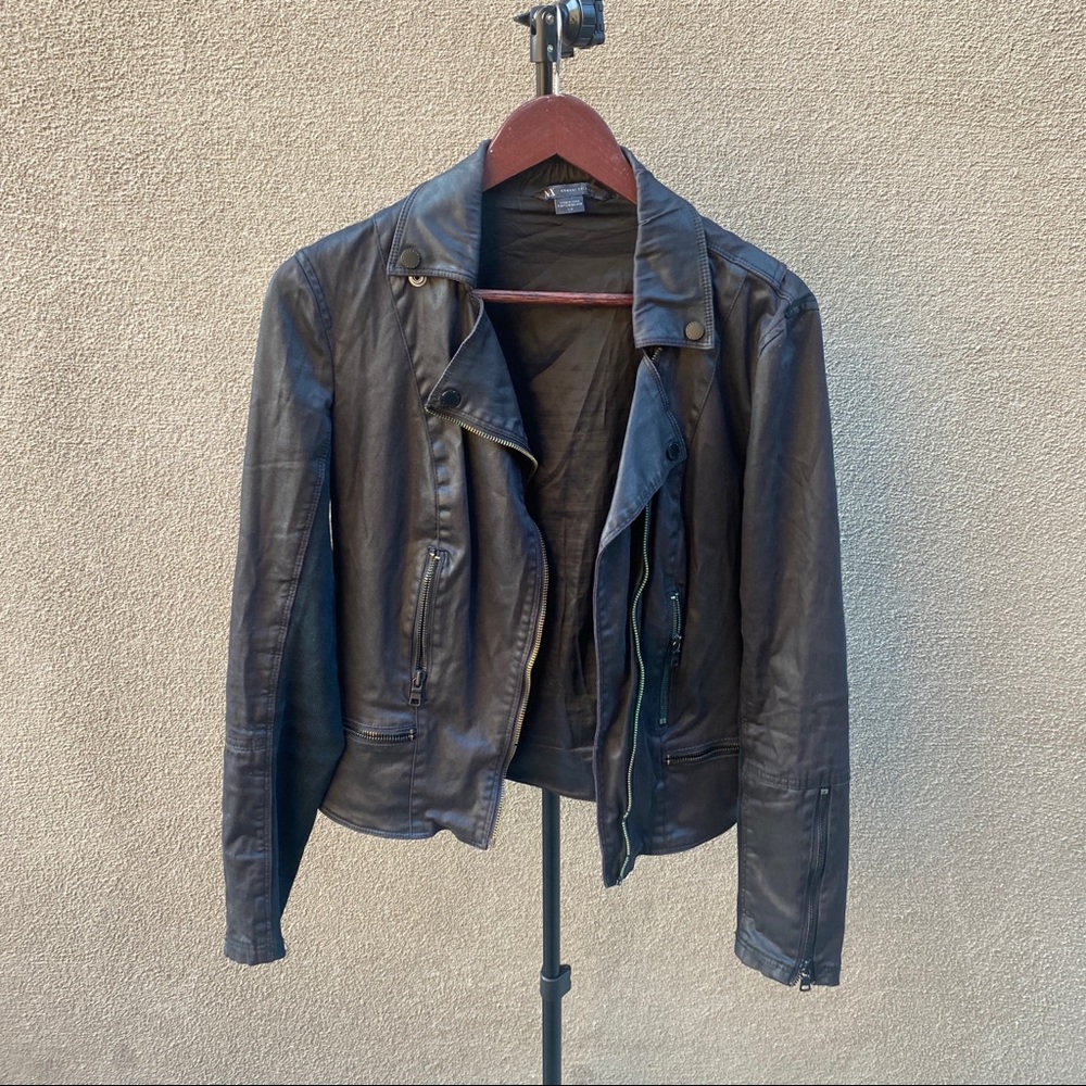 Armani Exchange leather-like jacket